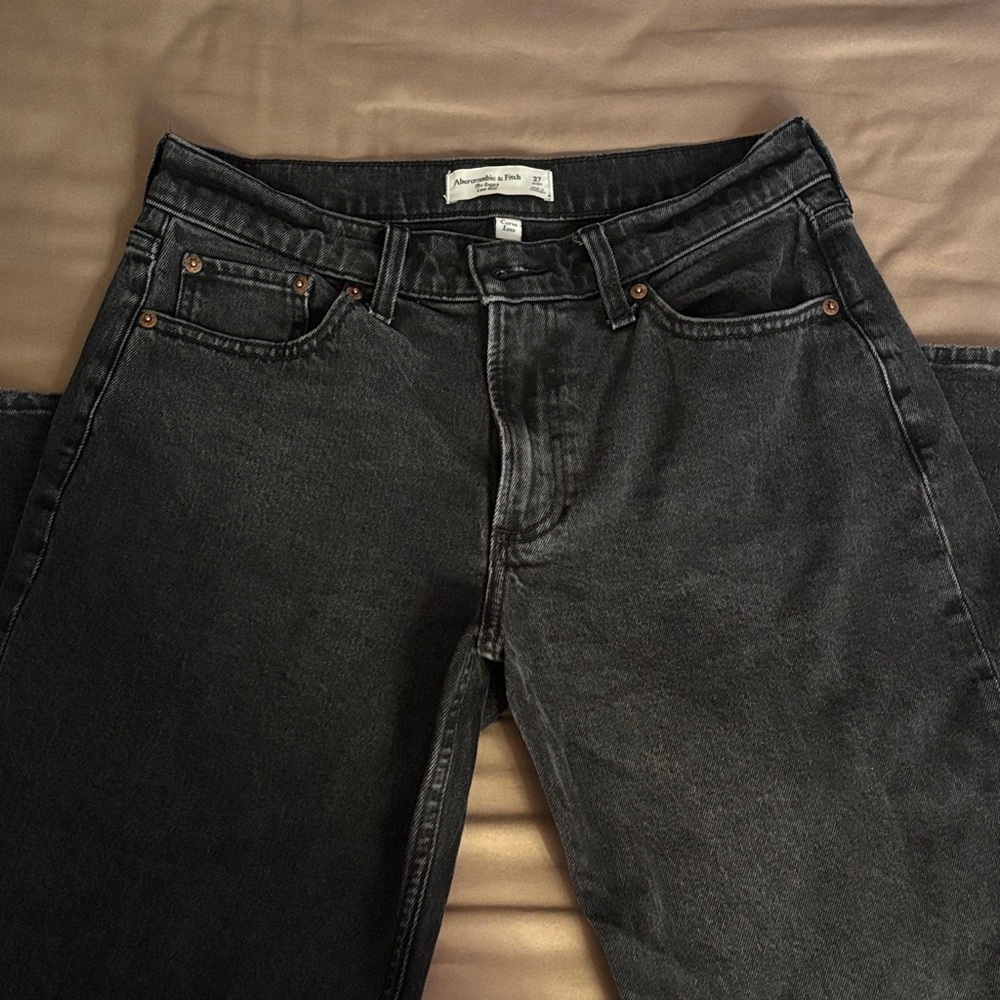 Abercrombie & Fitch Black Baggy Jeans